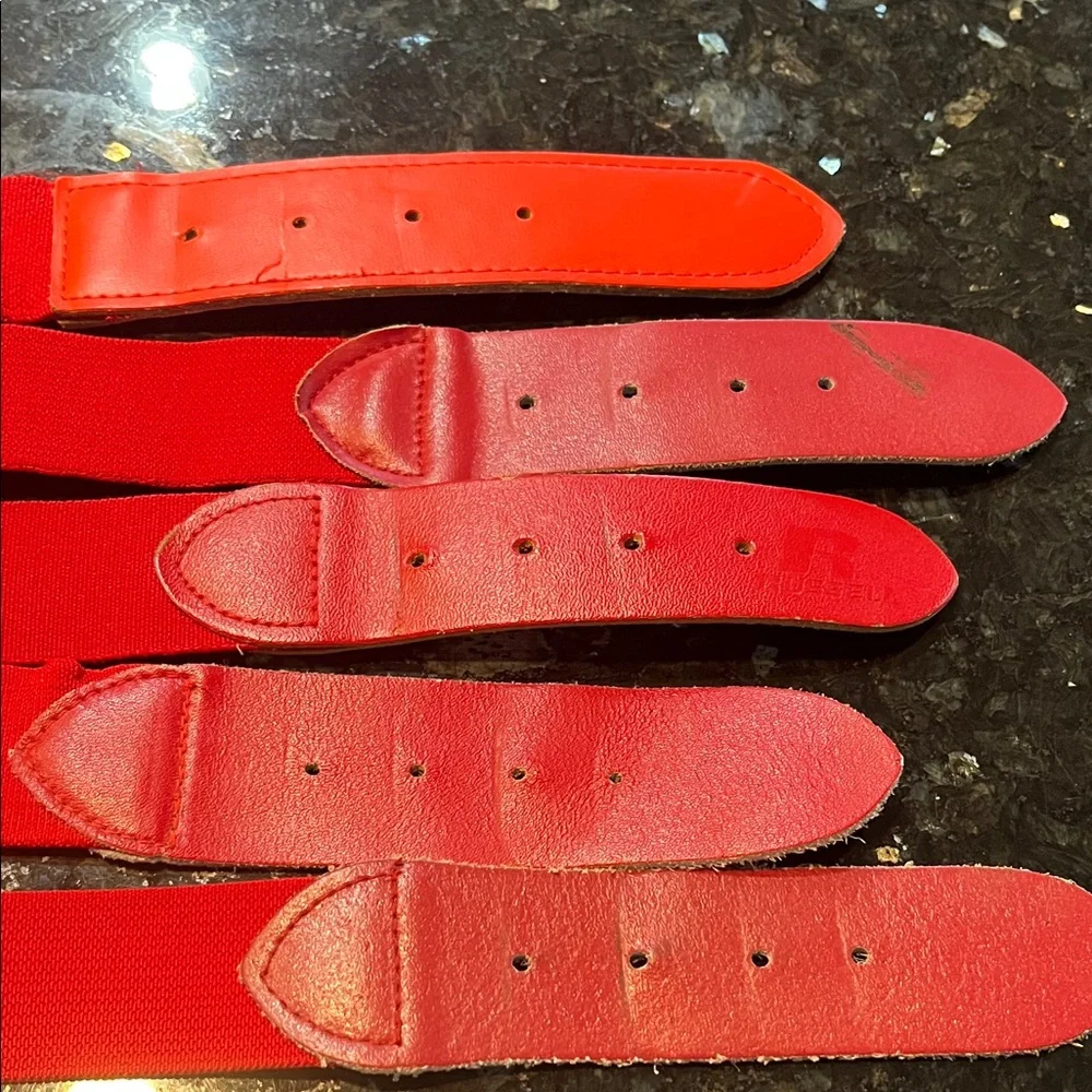 baseball belts (5) red.